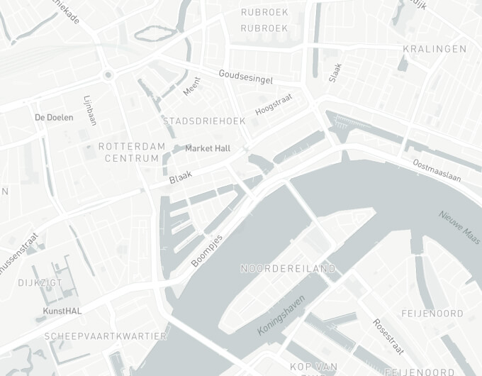 Kaart van Rotterdam